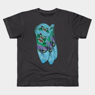 Trippy Frog on Mushroom Kids T-Shirt